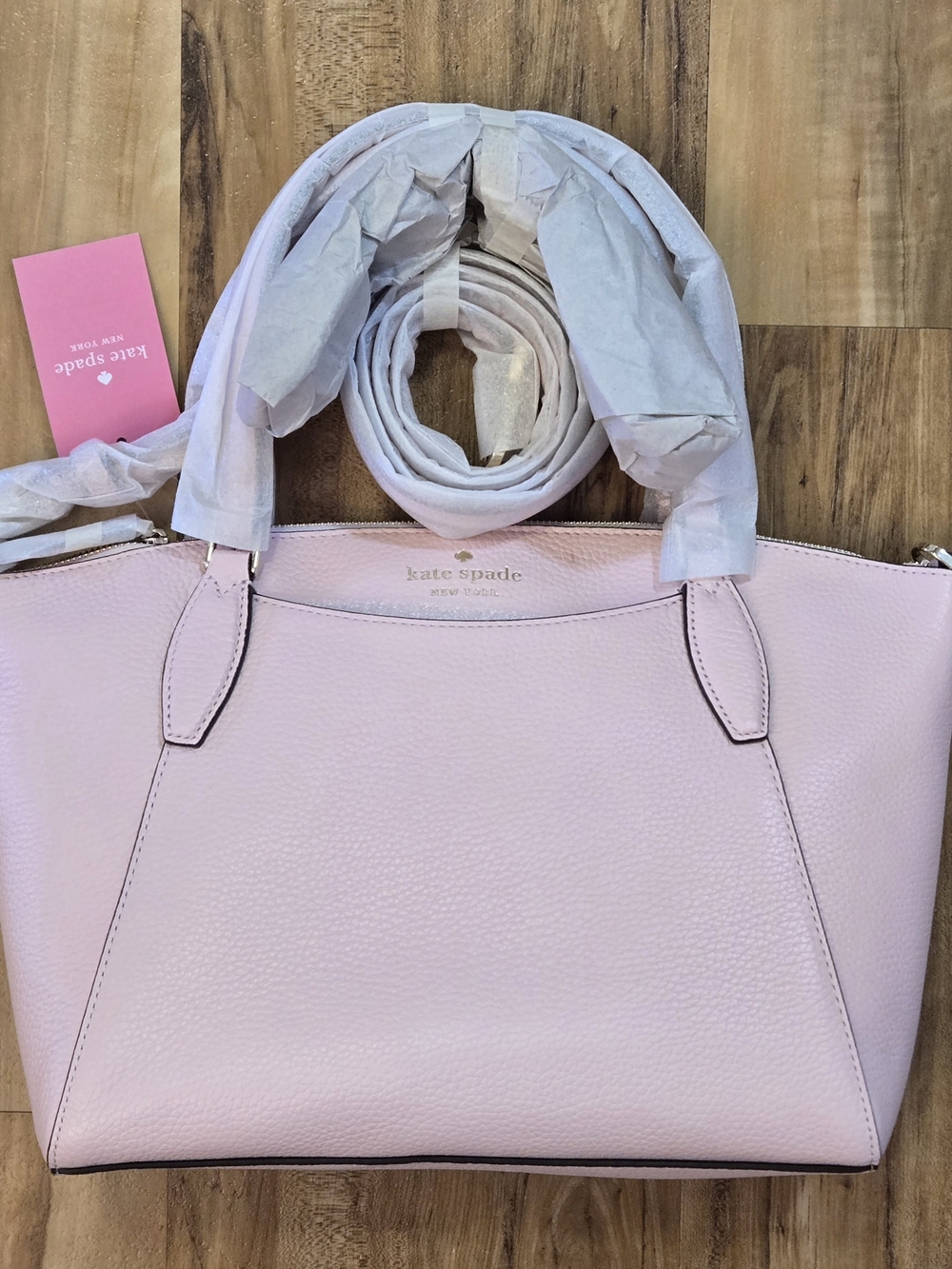 NWT Kate Spade Monica Pebbled Leather Satchel – Blush Pink